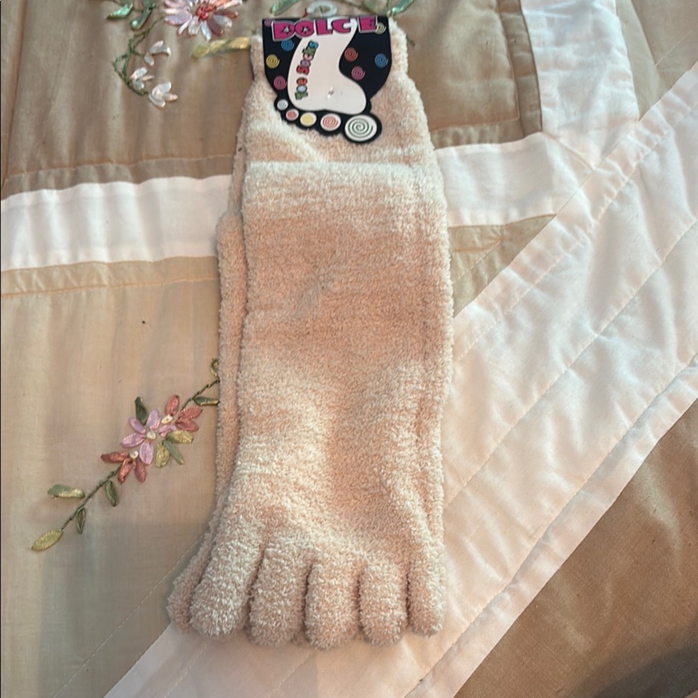Beige Toe Socks